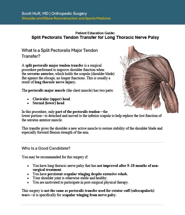 Split Pectoralis Tendon Transfer