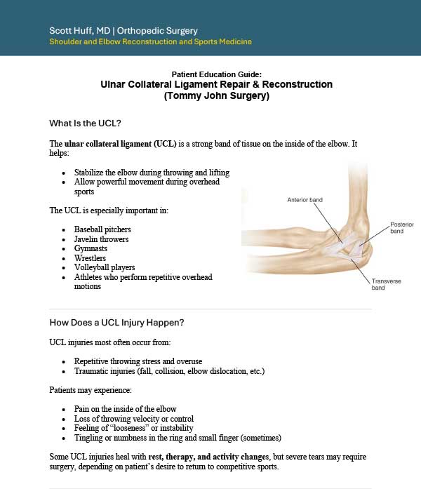 UCL Repair and Tommy John Surgery