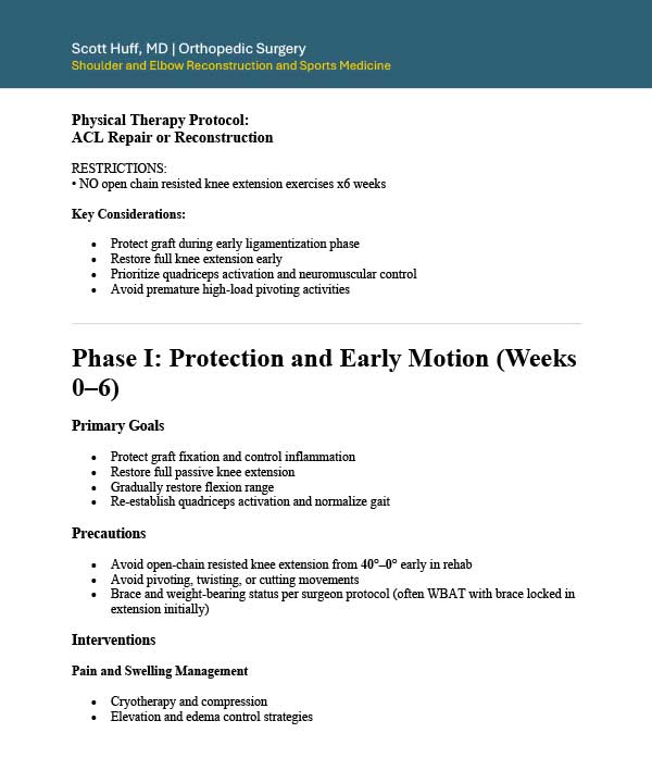ACL Repair or Reconstruction